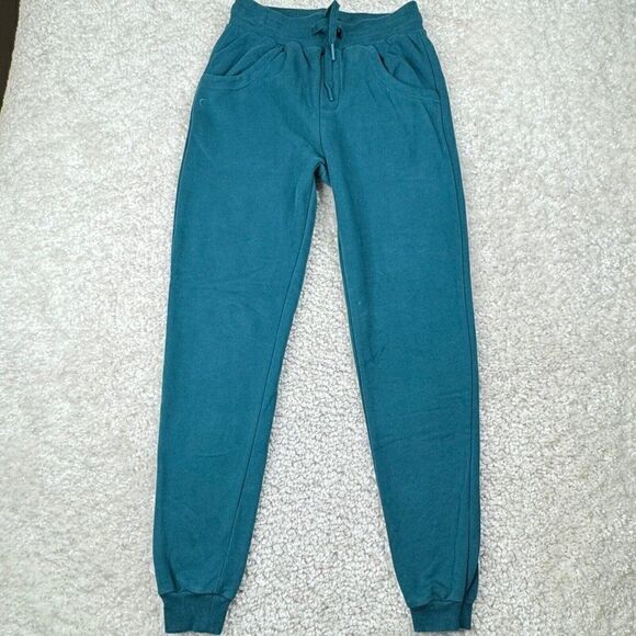 Zyia Active Sleepover Jogger Sweatpants Emerald Teal Green - Picture 2 of 12